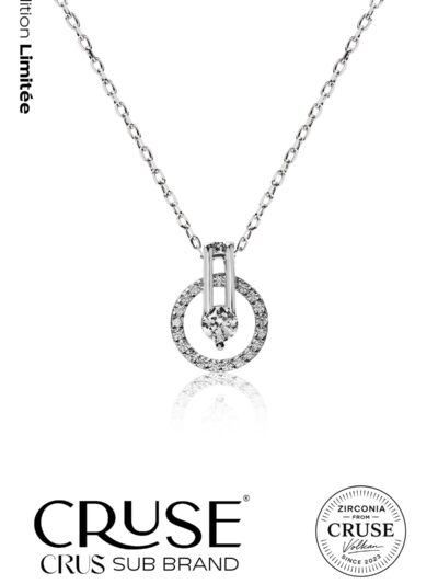 pavé taşlı daire kolye | Cruse