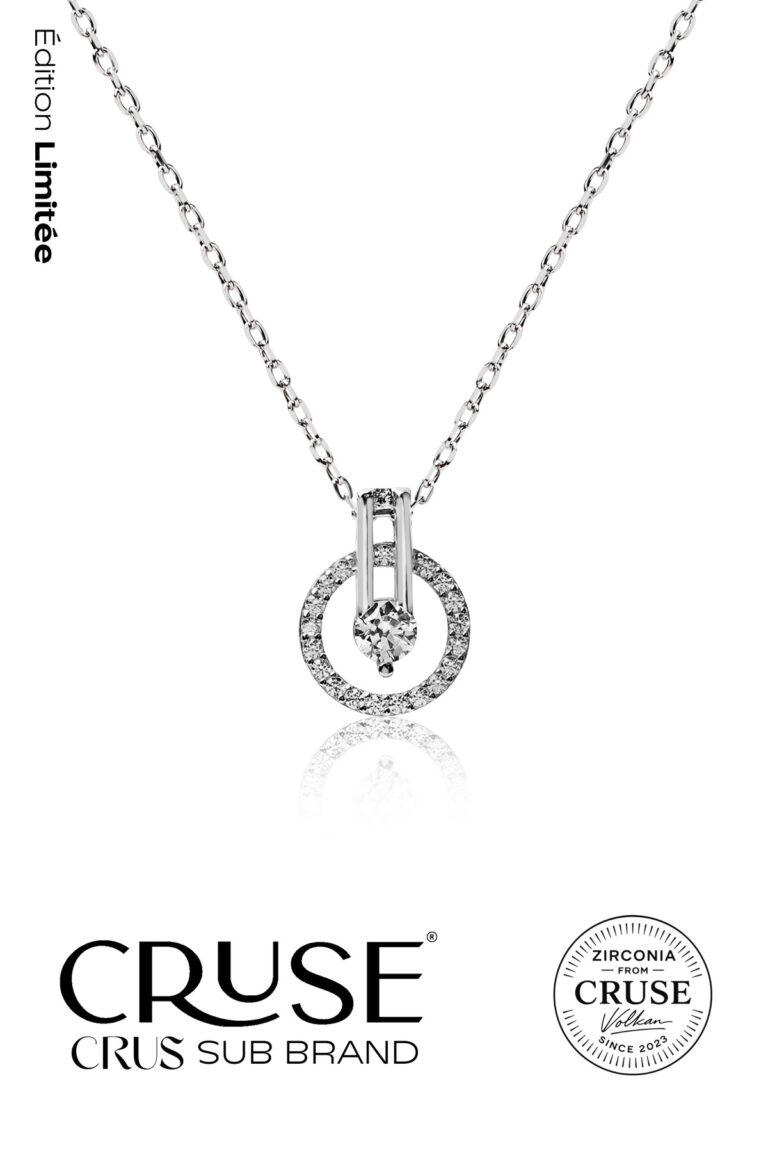 pavé taşlı daire kolye | Cruse