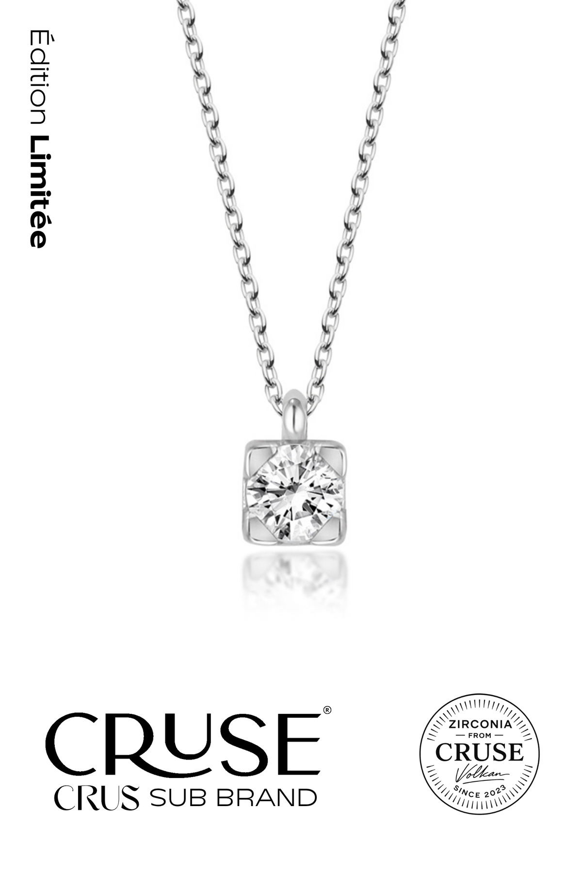clair carré tektaş kolye édition limitée | Cruse