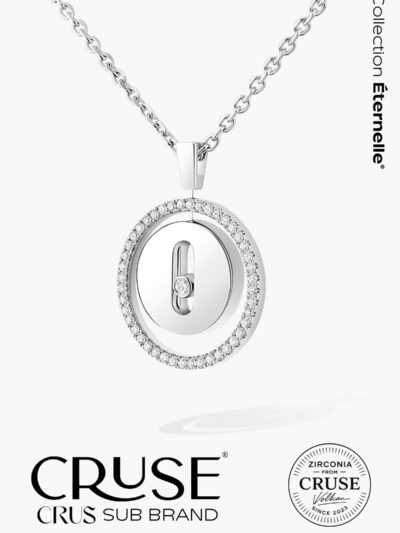 éternelle cercle divin hareketli taşlı kolye | Cruse