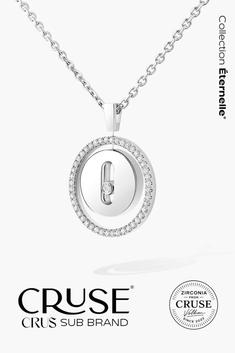 éternelle cercle divin hareketli taşlı kolye | Cruse