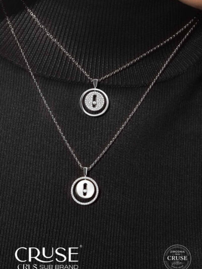 éternelle cercle divin hareketli taşlı kolye | Cruse
