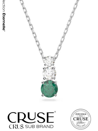 üçtaş yeşil taşlı kolye | Cruse