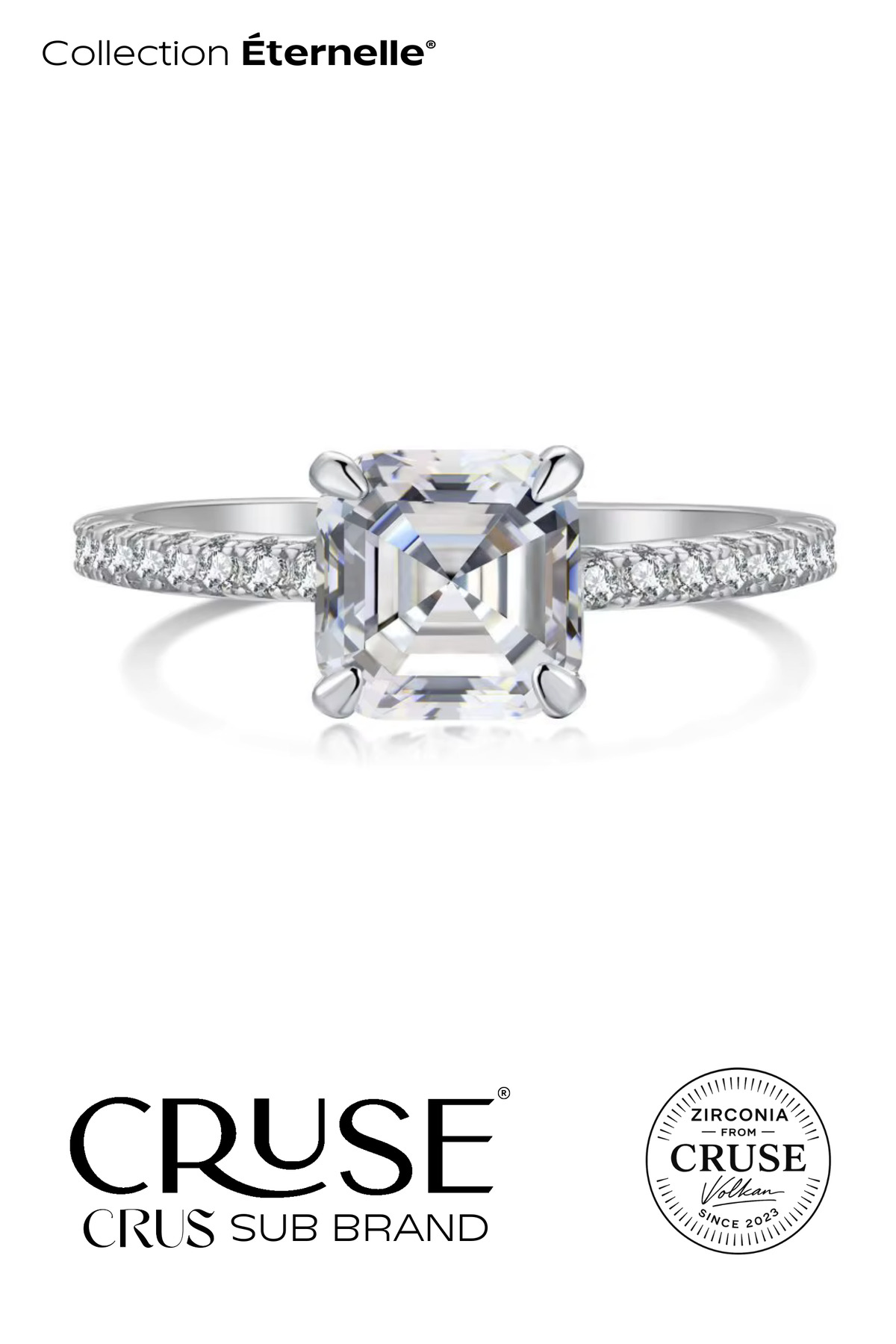 asscher kesim tektaş yüzük | Cruse