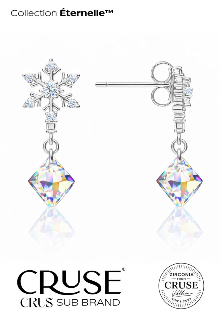 éternelle kar tanesi crystal taşlı sallantılı küpe | Cruse