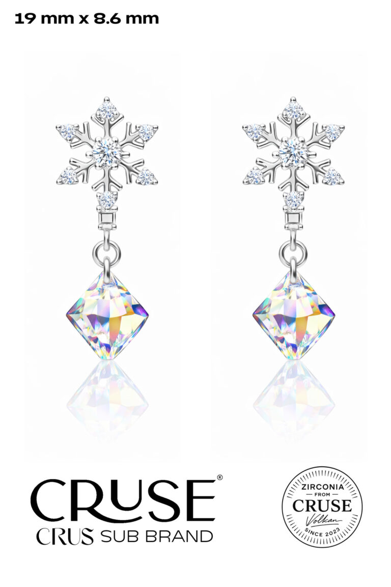 éternelle kar tanesi crystal taşlı sallantılı küpe | Cruse