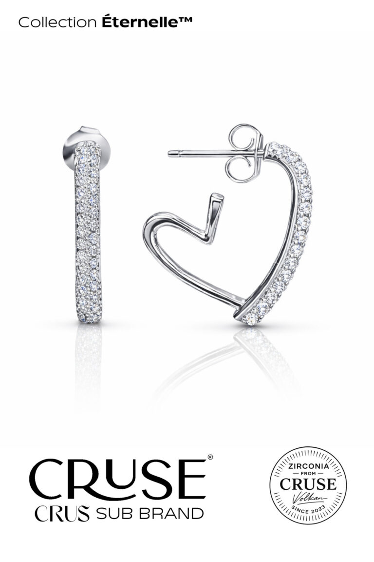 éternelle pavé kalp küpe | Cruse