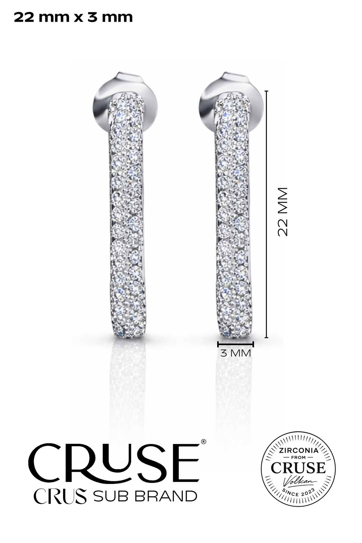 éternelle pavé kalp küpe | Cruse
