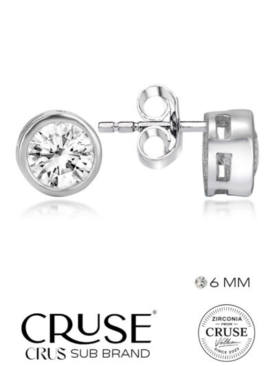 éternelle 6 mm tektaş küpe | Cruse