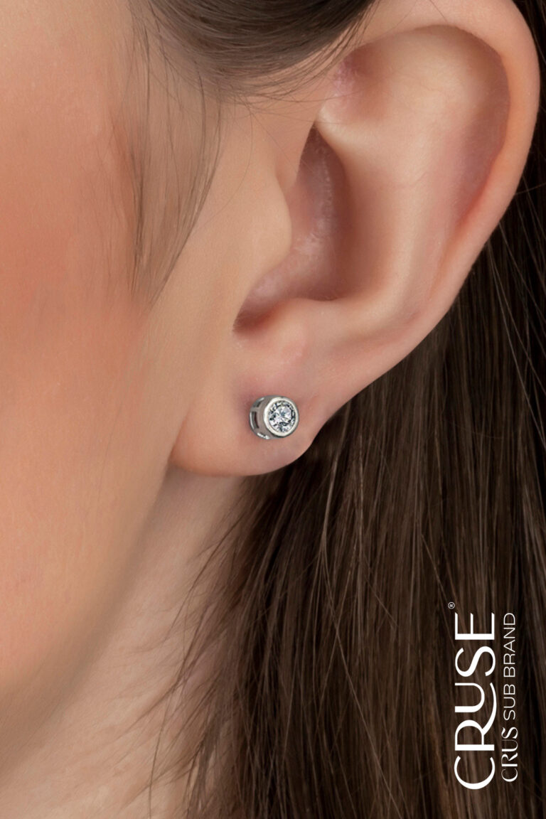 éternelle 5 mm tektaş küpe | Cruse