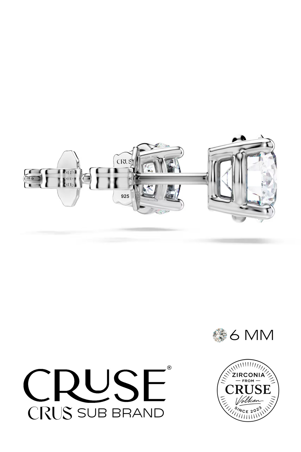 6 mm tektaş küpe | Cruse