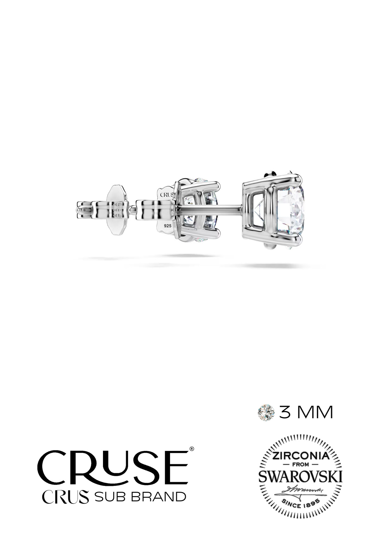3 mm tektaş küpe | Cruse