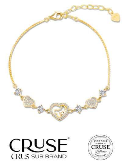 d’or işıltılı kalp ayıcık bileklik | Cruse