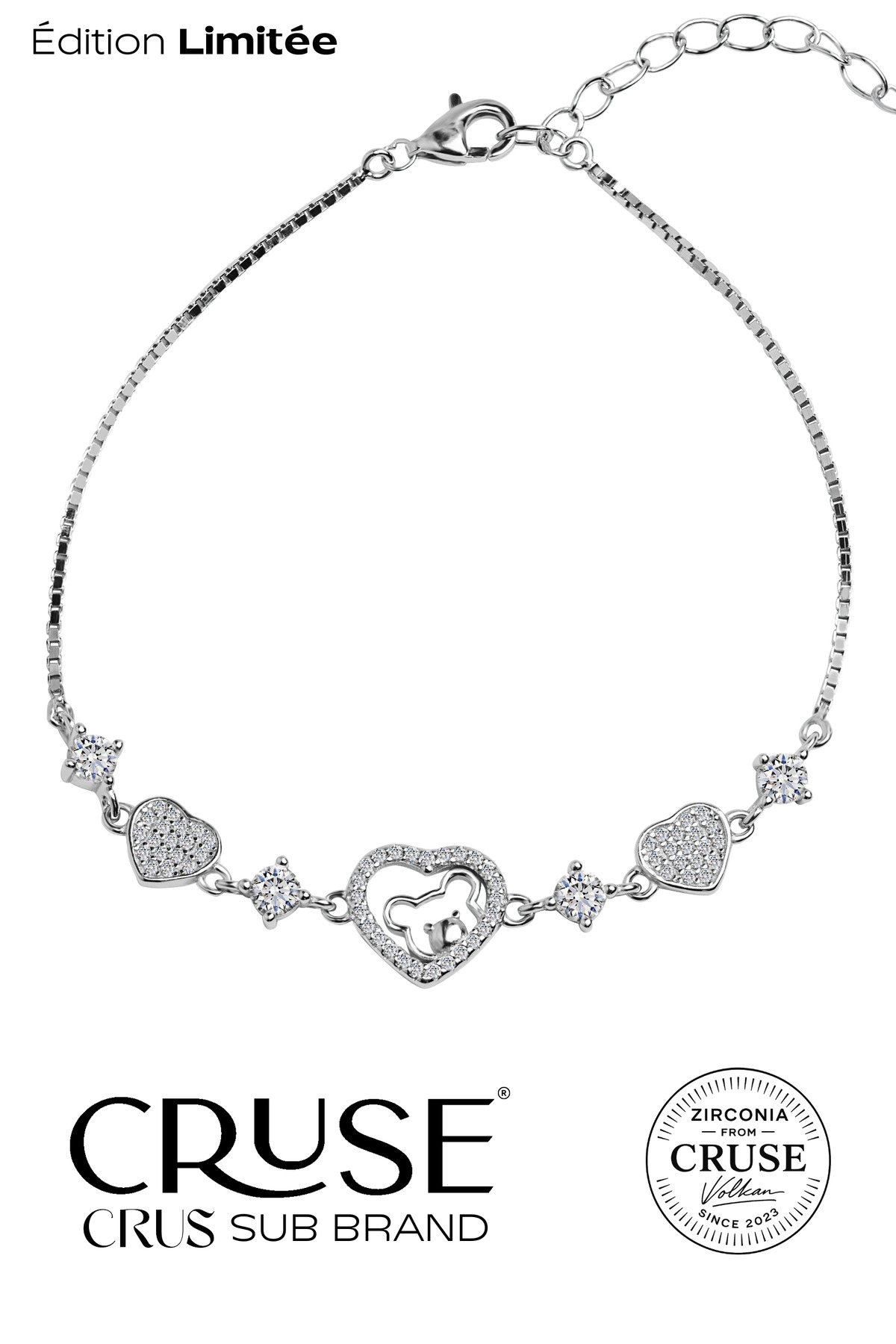 amour petit işıltılı kalp ayıcık bileklik | Cruse