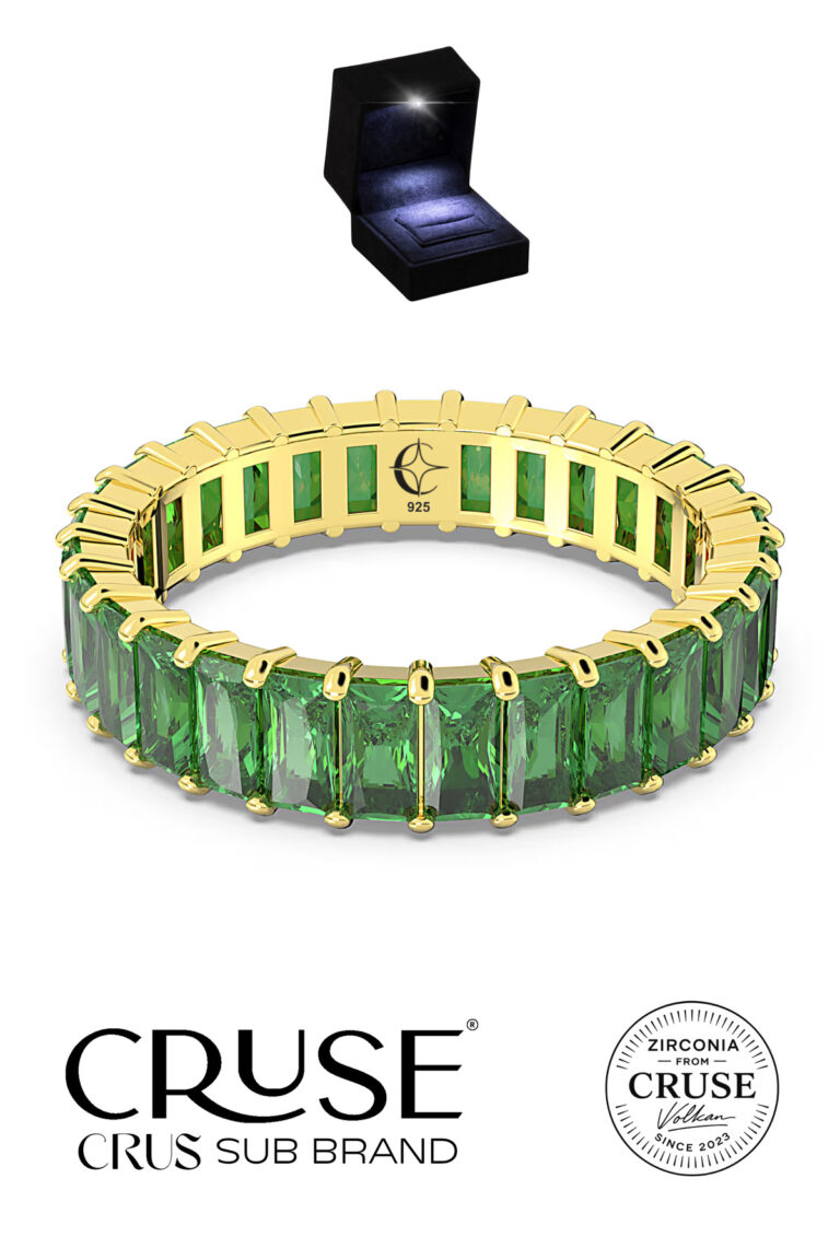 yeşil baget taşlı tamtur yüzük | Cruse