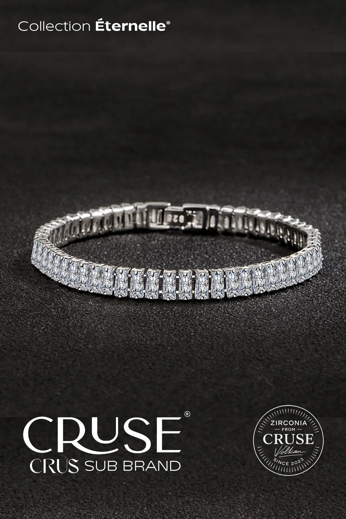 crystal baget taşlı su yolu bileklik özel seri hediyeli | Cruse