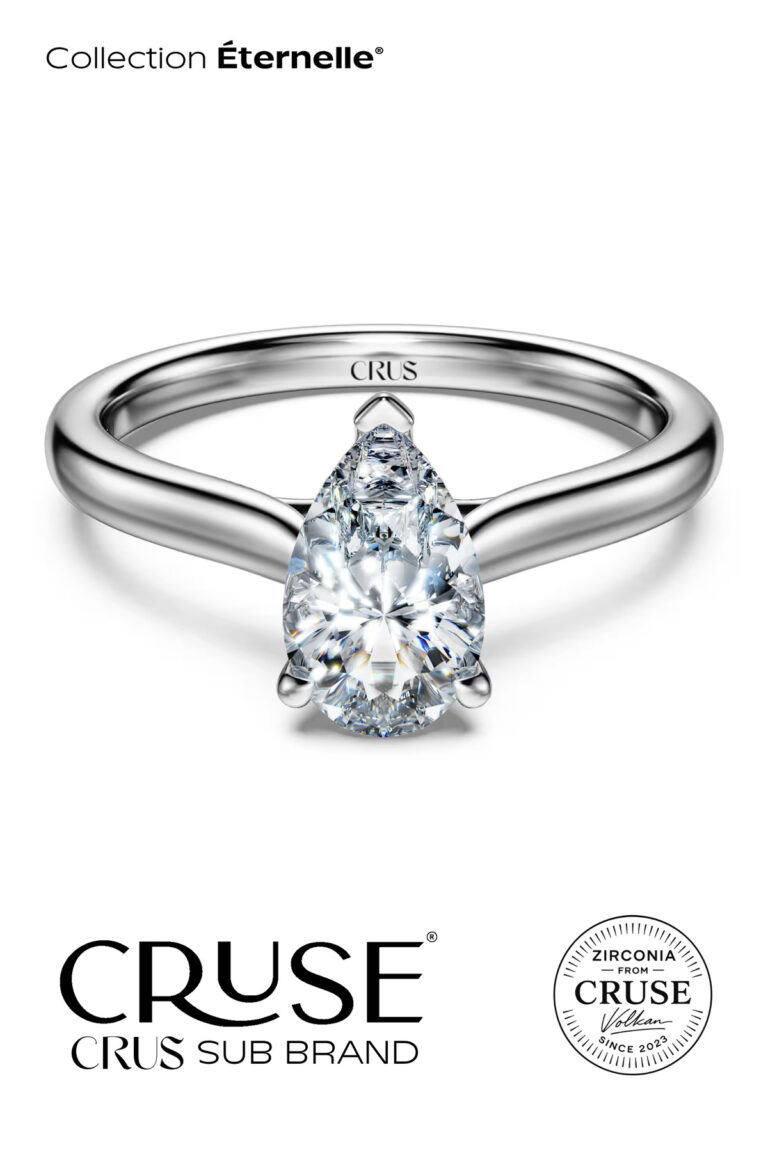 925 gümüş 1.2 ct damla tektaş yüzük | Cruse