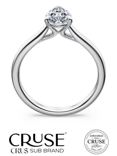 925 gümüş 1.2 ct damla tektaş yüzük | Cruse